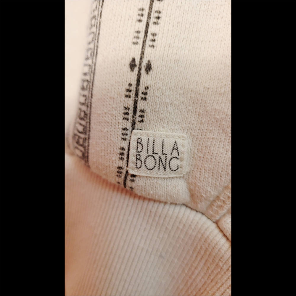 🌿Women's Billabong Tribal Print Off-White Hooded Sweatshirt - Medium - Picture 7 of 16
